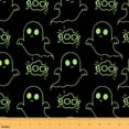 thumbnail image 1 of Feelyou Kids Green Ghost Fabric by the Yard 1 Yard, Cute Cartoon Home Decor Fabric by the Yard, Happy Halloween Sewing Fabric, Lightweight Room Decor, 1 of 6