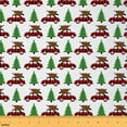 thumbnail image 1 of Feelyou Kids Happy Christmas Fabric by the Yard 5 Yards, Cartoon Xmas Tree Room Decor Fabric by the Yard, Rustic Red Truck Fabric for Sewing, Ultra Soft Home Decor, 1 of 6