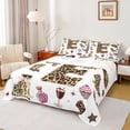 thumbnail image 1 of Feelyou Kids Initial E Twin Sheet Sets, Fashion Leopard Print Bedding, 3 Pieces, 1 of 7