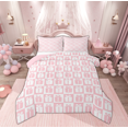 thumbnail image 1 of Feelyou Kids Kawaii Xmas Gifts Bedding Comforter Set, Black Red Plaid Checkered Twin Comforter Sets, Merry Christmas Reversible Bedding Set, Luxury Bedroom Decor, 2pcs, 1 of 8