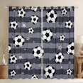 thumbnail image 1 of Feelyou Kids Rugby Soccer Blackout Curtains Set of 2 (52x84 Each), Cartoon Stars Lines Window Curtains, Football Sports Theme Curtains and Drapes, Black Out Curtains Decor, 1 of 6