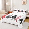 thumbnail image 1 of Feelyou Kids Xmas Tree Full Size Sheets, Merry Christmas Bed Sheets, Cartoon Snowflake Sheet Sets, Breathable Home Decor,4 Pieces, 1 of 7
