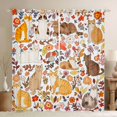 thumbnail image 1 of Feelyou Kitten Cat Black Out Curtains, Flower Plant Curtains Pack of 2 (42x63 Each), 1 of 6
