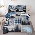 thumbnail image 1 of Feelyou Lake House Twin Bedding Sets 7pcs, Grey Blue Bedding Comforter Set, 1 of 7