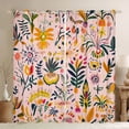thumbnail image 1 of Feelyou Leaf Plant Blackout Curtains Set of 2 (52x84 Each), Boho Flower Window Curtains, 1 of 6