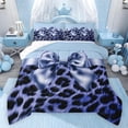 thumbnail image 1 of Feelyou Leopard Cheetah Print Twin Comforter Sets, Princess Blue Bowknot Bedding Set, 2pcs, 1 of 8