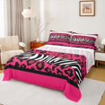 thumbnail image 1 of Feelyou Leopard Cheetah Print Twin Sheet Sets, Modern Abstract Lines Bedding, 3pcs, 1 of 7