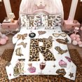 thumbnail image 1 of Feelyou Leopard Print Bedding Comforter Set 7pcs, Cheetah Monogrammed R Queen Bedding Sets, 1 of 8