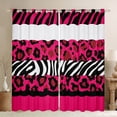 thumbnail image 1 of Feelyou Leopard Print Black Out Curtains, Abstract Lines Curtains Pack of 2 (42x63 Each), 1 of 6