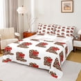 thumbnail image 1 of Feelyou Leopard Print Boot Twin Sheet Sets, Princess Bowknot Bedding, 3pcs, 1 of 7