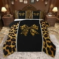 thumbnail image 1 of Feelyou Leopard Print Bowknot Bedding Comforter Set, Brown Cheetah Polkadots Twin Comforter Sets, Teens Kids Boys Girls Reversible Bedding Set, Ultra Soft Bedroom Decor, 2 Pieces, 1 of 9