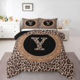 thumbnail image 1 of Feelyou Leopard Print Full Size Comforter Sets, Initial Y Letter Bedding Sets, 3pcs, 1 of 8