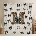 thumbnail image 1 of Feelyou Leopard Print M Blackout Curtains Set of 2 (52x84 Each), Bowknot Window Curtains, 1 of 6