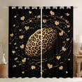 thumbnail image 1 of Feelyou Leopard Print Rugby Black Out Curtains, Fashion Curtains Pack of 2 (42x63 Each), 1 of 6