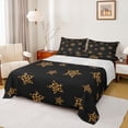 thumbnail image 1 of Feelyou Leopard Print Stars Twin Sheet Sets, Fashion Cartoon Bedding, 3 Pieces, 1 of 7