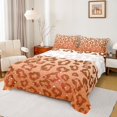 thumbnail image 1 of Feelyou Leopard Print Teens Twin Sheet Sets, Orange Sequin Print Bedding, 3pcs, 1 of 7