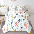 thumbnail image 1 of Feelyou Lightning Graffiti Bedding Comforter Set 7pcs, Cartoon Stars King Bedding Sets, 1 of 8