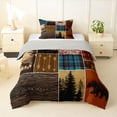thumbnail image 1 of Feelyou Lodge Cabin Twin Comforter Sets, Pine Tree Bedding Set, 2-Piece, 1 of 7