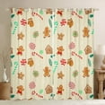 thumbnail image 1 of Feelyou Lollipop Candy Curtains Pack of 2 (42x84 Each), Kawaii Gingerbread Man Curtains Blackout, Cartoon Christmas Style Bedroom Curtains, Curtains and Drapes Room Decor, 1 of 6