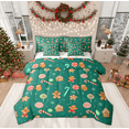 thumbnail image 1 of Feelyou Lollipop Candy Twin Bedding Sets 7-Piece, Kawaii Gingerbread Man Bedding Comforter Set, Cartoon Christmas Style Reversible Sheet Sets, Lightweight Room Decor, 1 of 7