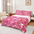 thumbnail image 1 of Feelyou Love Heart Teens Bed Sheets, Glitter Pink Cartoon King Sheets, Romantic Valentine's Day Sheet Set, Microfiber Bedroom Decor, 4 Pieces, 1 of 7