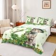 thumbnail image 1 of Feelyou Lucky Cat Animal Bed Sheets, Green Spring Shamrock King Sheets, 4pcs, 1 of 7