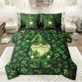 thumbnail image 1 of Feelyou Lucky Gnome Bedding Comforter Set 7 Pieces, Spring Shamrock Plant Full Bedding Set, 1 of 8