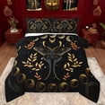 thumbnail image 1 of Feelyou Magic Boho Butterfly Bedding Comforter Set for Teens, Rustic Leaves Plant Twin Comforter Sets, Tribal Moon Galaxy Reversible Bedding Set, Lightweight Room Decor, 2 Pieces, 1 of 9