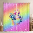 thumbnail image 1 of Feelyou Magic Mermaid Princess Black Out Curtains, Dreamy Ocean Sealife Curtains Pack of 2 (42x63 Each), Teens Kids Boys Girls Bedroom Curtains, Blackout Curtains Bedroom Decor, 1 of 7