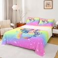 thumbnail image 1 of Feelyou Magic Mermaid Princess Twin Sheet Sets, Dreamy Ocean Sealife Twin Fitted Sheet, Teens Kids Boys Girls Flat Sheet, Luxury Bedroom Decor, 3 Pieces, 1 of 8