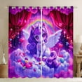 thumbnail image 1 of Feelyou Magic Unicorn Angel Blackout Curtains Set of 2 (52x84 Each), Dreamy Cloud Rainbow Galaxy Window Curtains, Fairy Tale Animal Curtains and Drapes, Living Room Curtains Decor, 1 of 6
