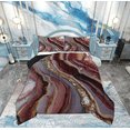 thumbnail image 1 of Feelyou Marble Abstract Bedding Comforter Set, Red Gold Stripes Ombre Twin Comforter Sets, Marbling Artwork Reversible Bedding Set, Breathable Home Decor, 2-Piece, 1 of 8