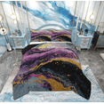 thumbnail image 1 of Feelyou Marble Ombre Bedding Comforter Set for Adult, Purple Grey Stripes Twin Comforter Sets, Watercolor Artwork Reversible Bedding Set, Luxury Bedroom Decor, 2pcs, 1 of 8