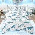 thumbnail image 1 of Feelyou Marine Shark Animal Full Size Comforter Sets, Cartoon Stars Kid Bedding Sets, 3pcs, 1 of 8