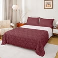thumbnail image 1 of Feelyou Maroon Mandala Damask Queen Sheet Sets, Cartoon Ghost Bed Set, 4-Piece, 1 of 7