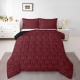 thumbnail image 1 of Feelyou Maroon Mandala Damask Twin Comforter Sets, Cartoon Ghost Bedding Set, 2-Piece, 1 of 8