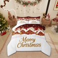 thumbnail image 1 of Feelyou Merry Christmas Child 01, Rustic Cabin Twin Comforter Sets, Western Vintage Festival Reversible Bedding Set, Luxury Bedroom Decor, 2pcs, 1 of 8