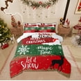 thumbnail image 1 of Feelyou Merry Christmas Full Size Comforter Sets for Kids, Magic Time Bedding Comforter Set, Rustic Raindeer Print Reversible Bedding Sets, Breathable Home Decor, 3 Pieces, 1 of 8