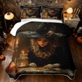 thumbnail image 1 of Feelyou Mid Century Witch Twin Quilt Set, Boho Halloween Pumpkin Twin Coverlet Set, 2 Pieces, 1 Comforter and 1 Pillowcase, 1 of 7