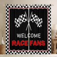 thumbnail image 1 of Feelyou Modern Automobile Teens Blackout Curtains Set of 2 (52x84 Each), Black White Checkered Flag Window Curtains, Racing Car Curtains and Drapes, Blackout Curtains Bedroom Decor, 1 of 6