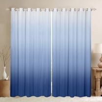 Feelyou Modern Blue Gradient Black Out Curtains for Adult, Chic Art Abstract Curtains Pack of 2 (42x63 Each), Simple Fashion Theme Bedroom Curtains, Curtains and Drapes Decor