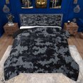 thumbnail image 1 of Feelyou Modern Fashion Camo Full Size Comforter Sets for Teens, Chic Camouflage Bedding Comforter Set, Grey Square Abstract Reversible Bedding Sets, Ultra Soft Bedroom Decor, 3-Piece, 1 of 8