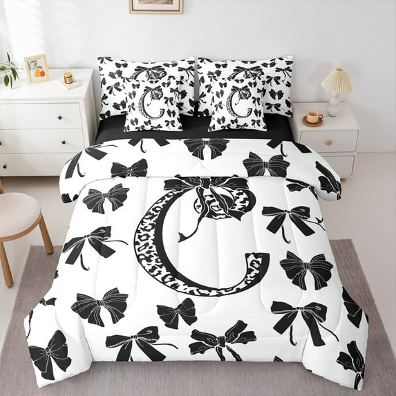 Feelyou Modern Monogrammed C Bedding Comforter Set 7pcs, Kawaii ...