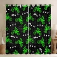 thumbnail image 1 of Feelyou Modern Motorcycle Print Black Out Curtains for Kid, Est Sleep Sports Curtains Pack of 2 (42x63 Each), Cartoon Stars Print Bedroom Curtains, Black Out Curtains Decor, 1 of 6