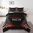 thumbnail image 1 of Feelyou Modern Racing Car Boys Bedding Comforter Set, Buffalo Checkered Flag Twin Comforter Sets, Extreme Sports Reversible Bedding Set, Luxury Bedroom Decor, 2pcs, 1 of 8