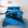 thumbnail image 1 of Feelyou Modern Speed Sports Queen Comforter Set for Boys, Extreme Motorcycle Bedding Sets, Dirt Bike Lover Reversible Bedding Comforter Set, Breathable Home Decor, 3 Pieces, 1 of 8
