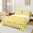 thumbnail image 1 of Feelyou Modern Yellow Polkadots Twin Sheet Sets, Chic Fashion Abstract Twin Fitted Sheet, Teens Kids Adult Women Flat Sheet, Super Cozy Room Decor, 3-Piece, 1 of 8