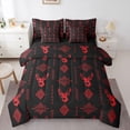 thumbnail image 1 of Feelyou Moose Elk Bedding Comforter Set 7 Pieces, Damask Aztec Triangle Full Bedding Set, 1 of 8
