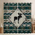 thumbnail image 1 of Feelyou Moose Elk Black Out Curtains, Aztec Triangle Curtains Pack of 2 (42x63 Each), 1 of 6