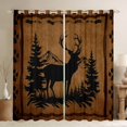 thumbnail image 1 of Feelyou Moose Elk Deer Curtains Pack of 2 (42x84 Each) for Kid, Pine Tree Botanical Curtains Blackout, Farmhouse Animals Theme Bedroom Curtains, Black Out Curtains Decor, 1 of 6